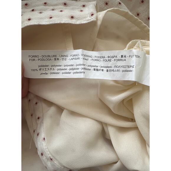 Zara Cream Polka Dot Mini Dress - Picture 9 of 14